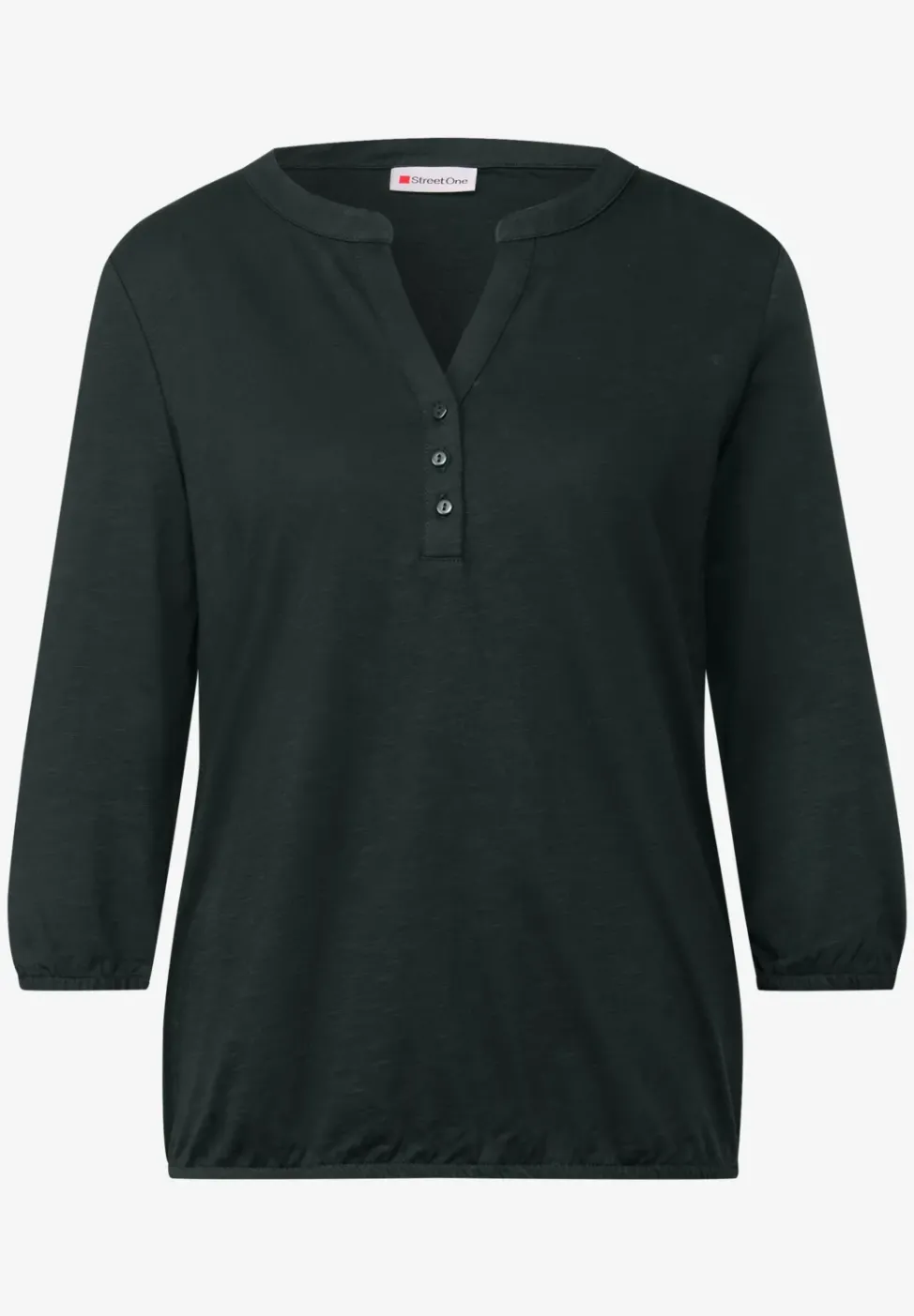 Split Neck Jersey-Shirt