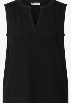 Split Neck Jersey-Top