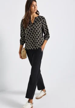 Split Neck Print-Tunika