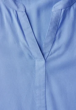 Split Neck Viskose-Bluse