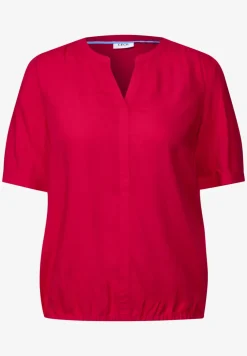 Split Neck Viskose-Bluse