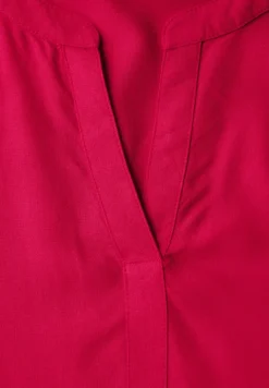Split Neck Viskose-Bluse