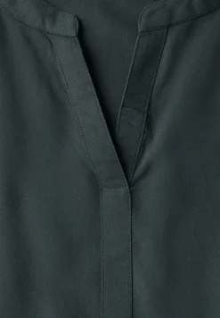 Split Neck Viskose-Bluse