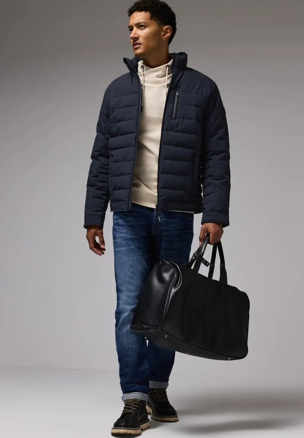 Steppjacke im Biker-Look