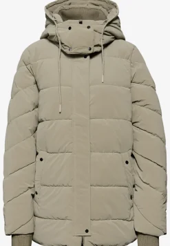 Steppjacke mit Strickdetails