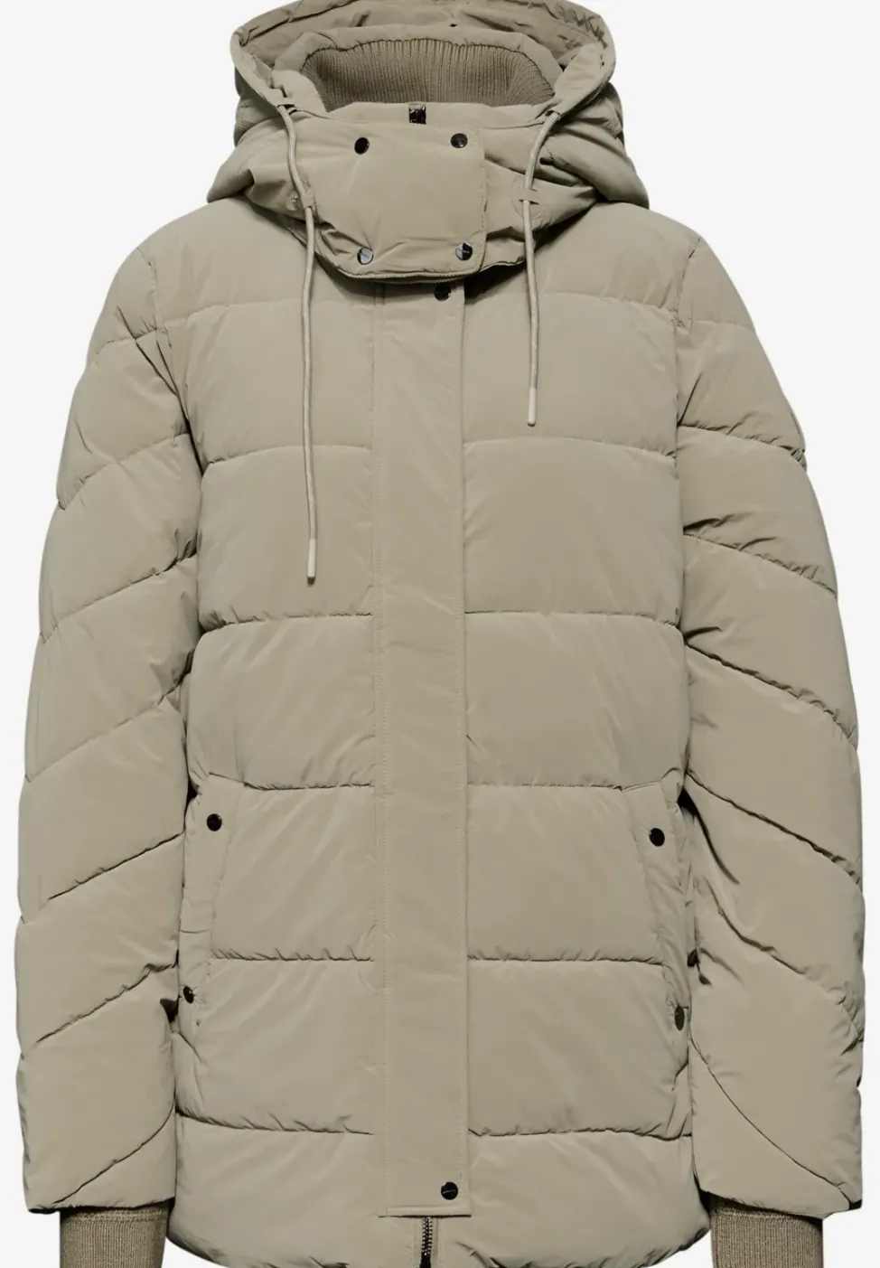 Steppjacke mit Strickdetails