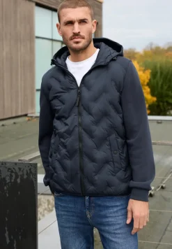 Steppjacke mit Sweat-Ärmeln
