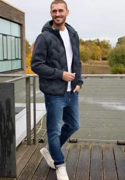 Steppjacke mit Sweat-Ärmeln
