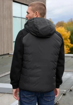 Steppjacke mit Sweat-Ärmeln