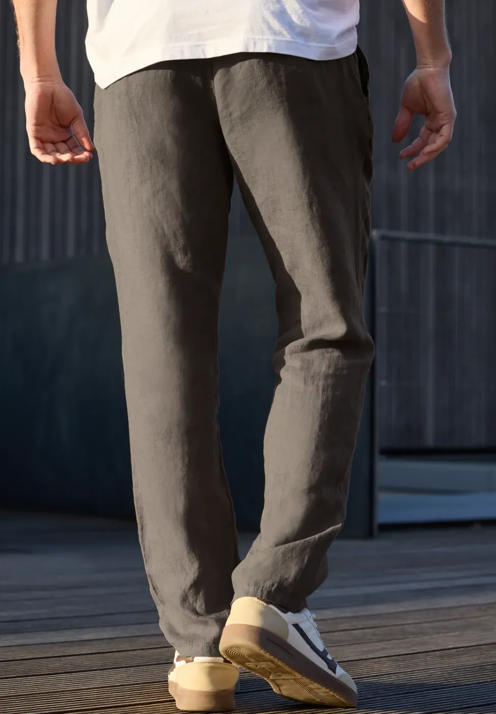 Straight Leg Chino aus Leinen