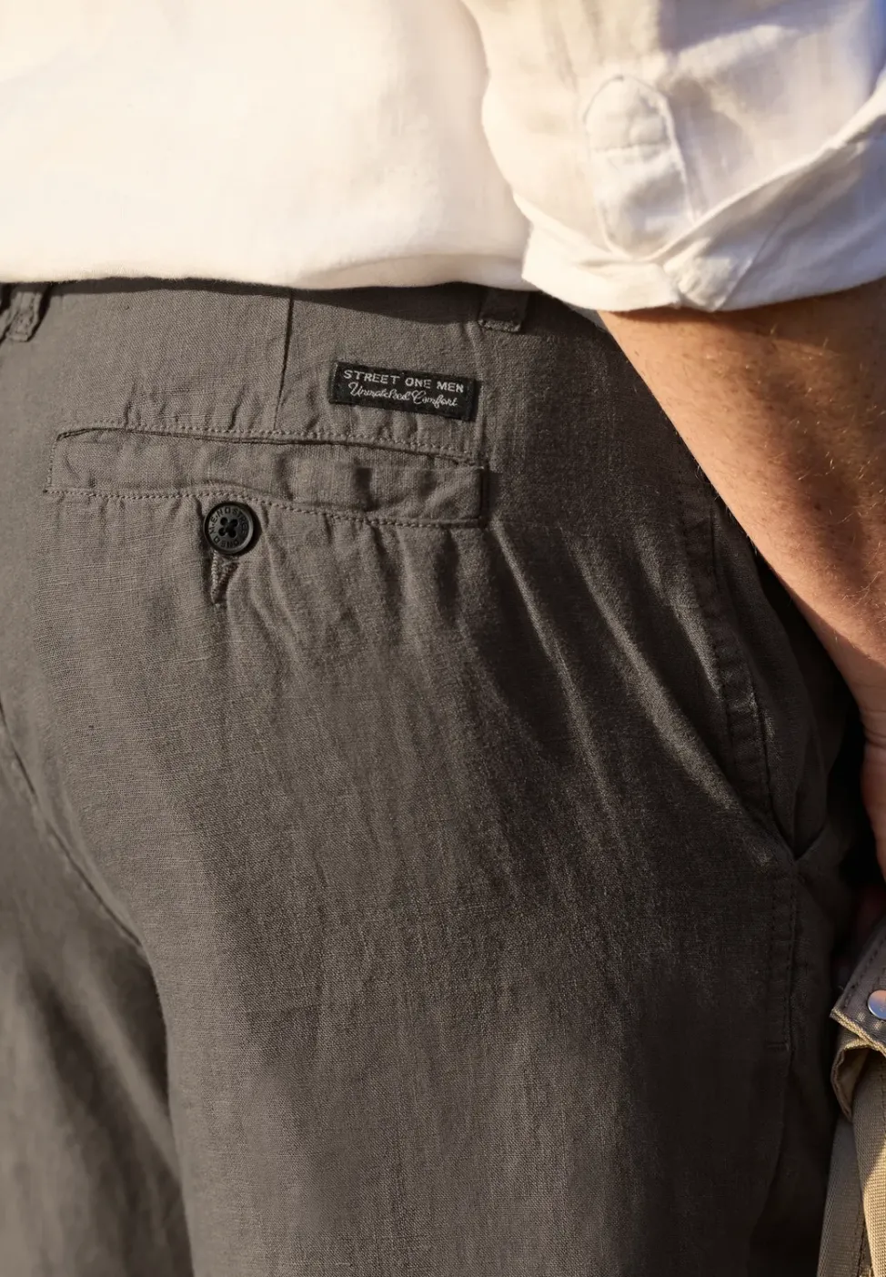 Straight Leg Chino aus Leinen