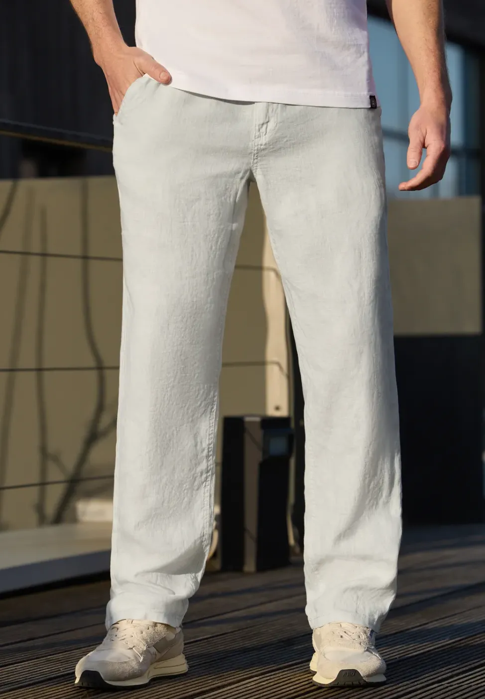Straight Leg Chino aus Leinen