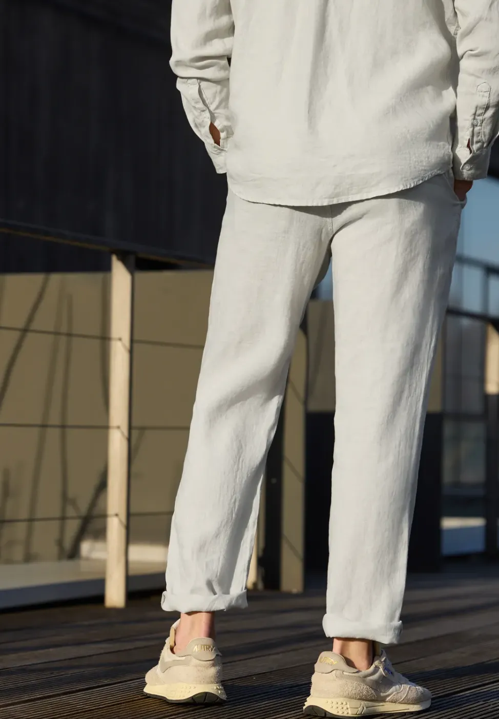 Straight Leg Chino aus Leinen
