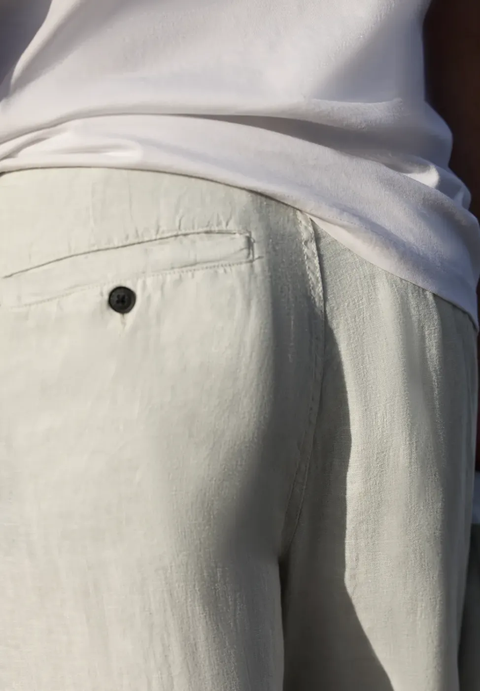 Straight Leg Chino aus Leinen
