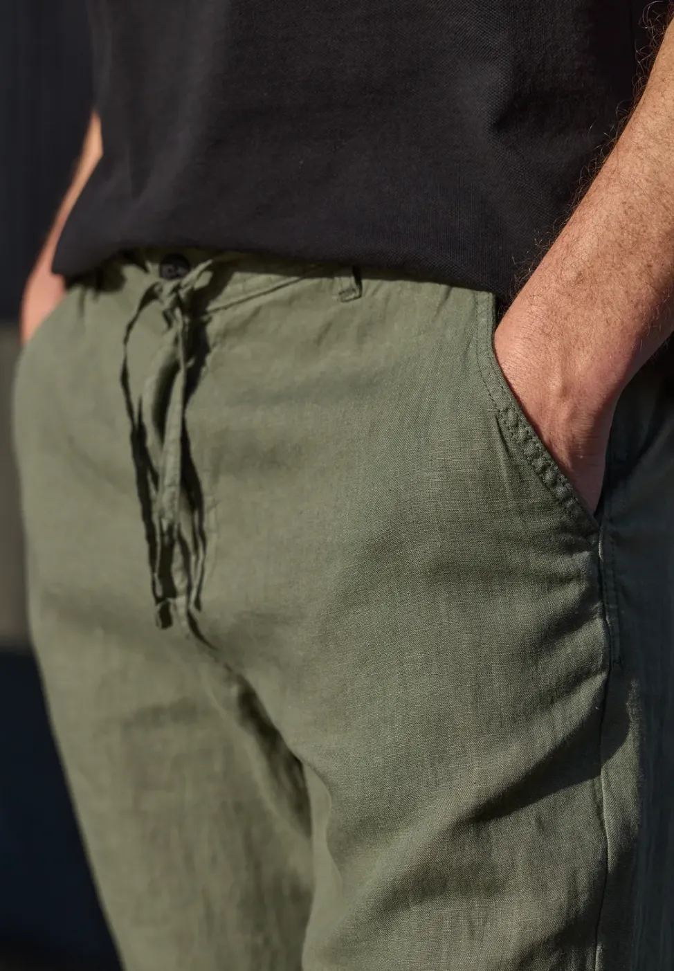 Straight Leg Chino aus Leinen