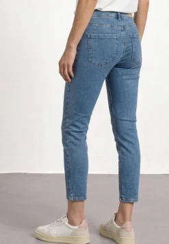 Straight Leg Jeans mit aufgesetzten Taschen