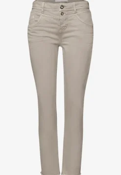 Straight Leg Jeans mit fransigem Saum