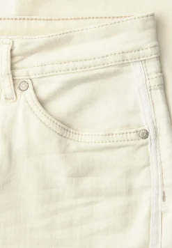 Straight Leg Jeans mit fransigem Saum
