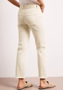 Straight Leg Jeans mit offenem Saum