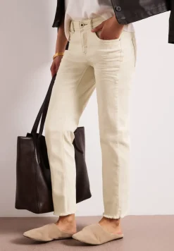 Straight Leg Jeans mit offenem Saum