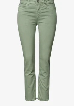 Straight Leg Jeans mit offenem Saum