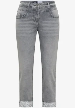 Straight Leg Jeans mit Saumdetail