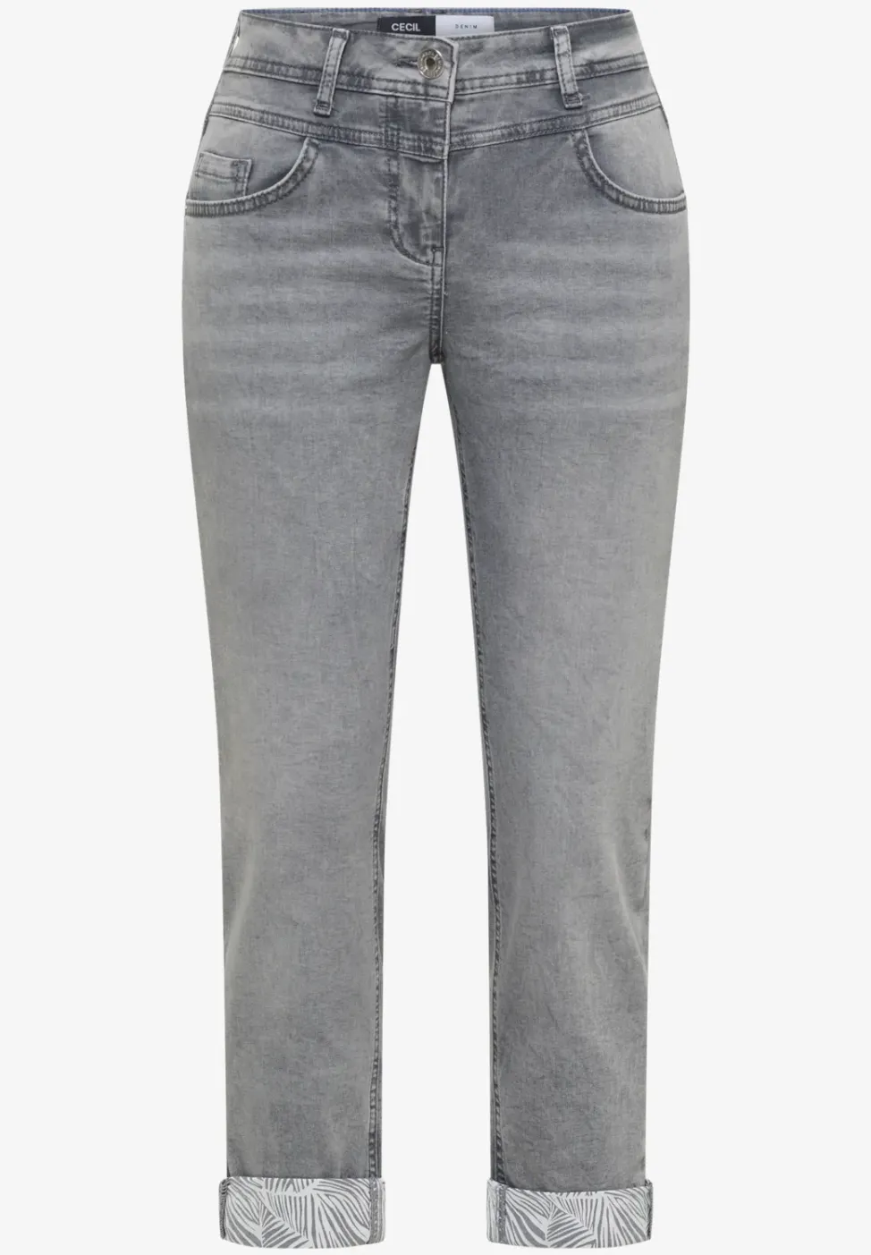 Straight Leg Jeans mit Saumdetail