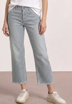 Straight Leg Jeans mit Streifen