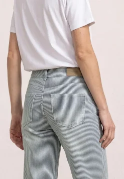 Straight Leg Jeans mit Streifen