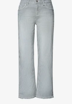 Straight Leg Jeans mit Streifen