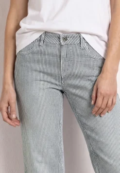Straight Leg Jeans mit Streifen