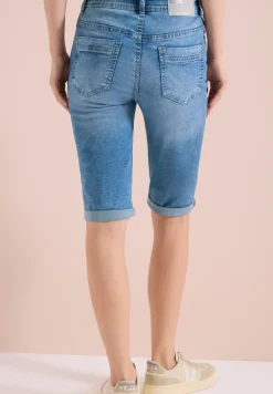 Straight Leg Jeansshorts im Slim Fit