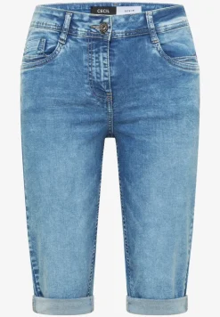 Straight Leg Jeansshorts im Slim Fit