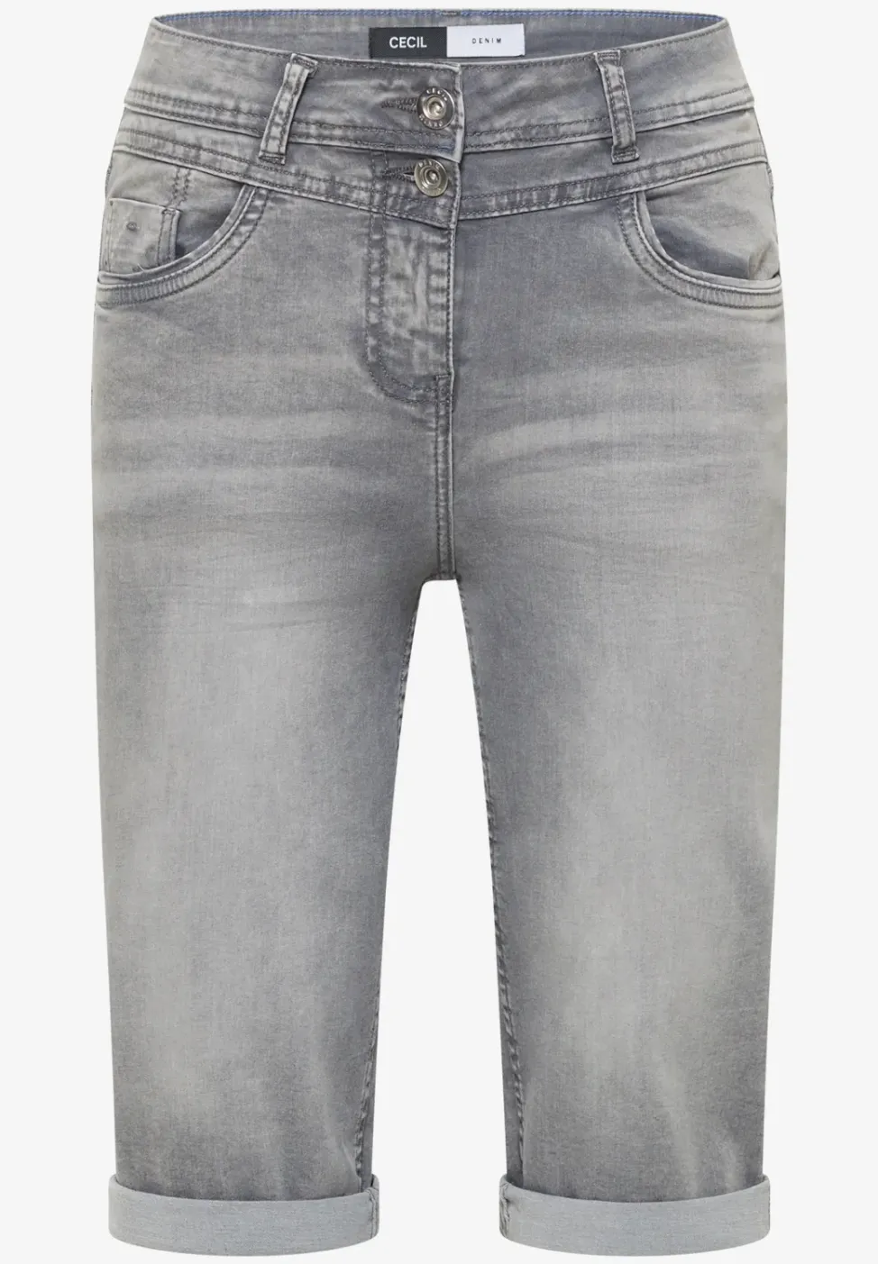 Straight Leg Jeansshorts im Slim Fit