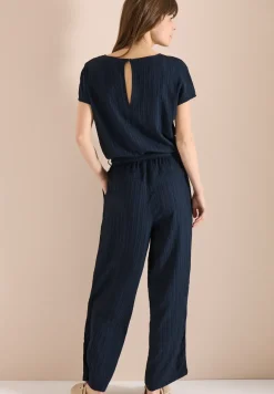 Straight Leg Jumpsuit mit Struktur
