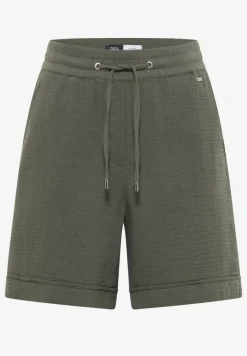Straight Leg Shorts aus Musselinstoff
