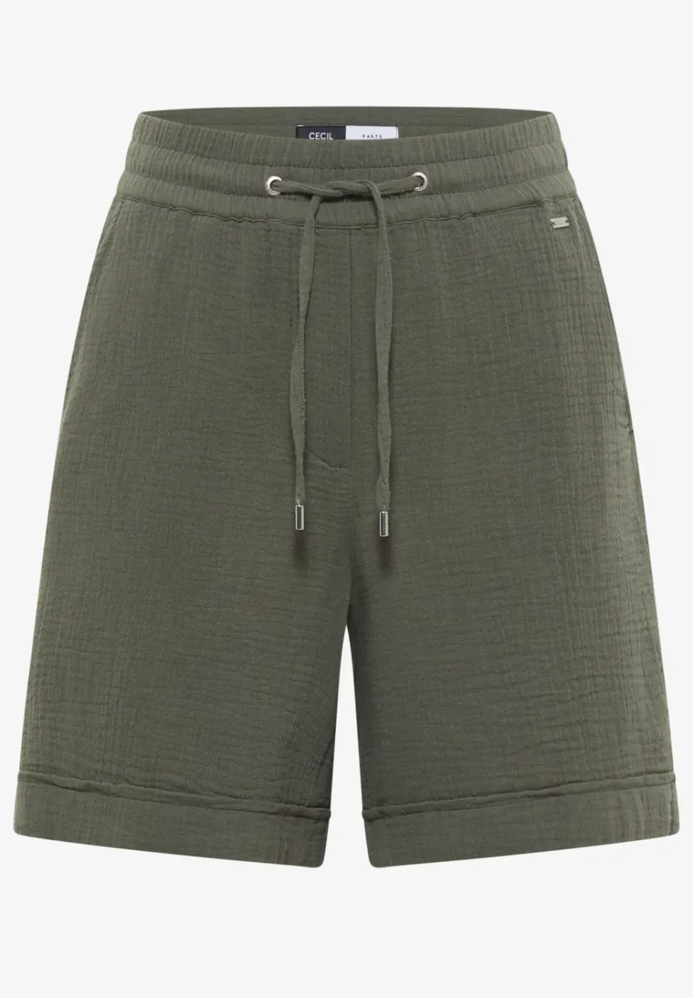 Straight Leg Shorts aus Musselinstoff