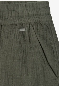 Straight Leg Shorts aus Musselinstoff