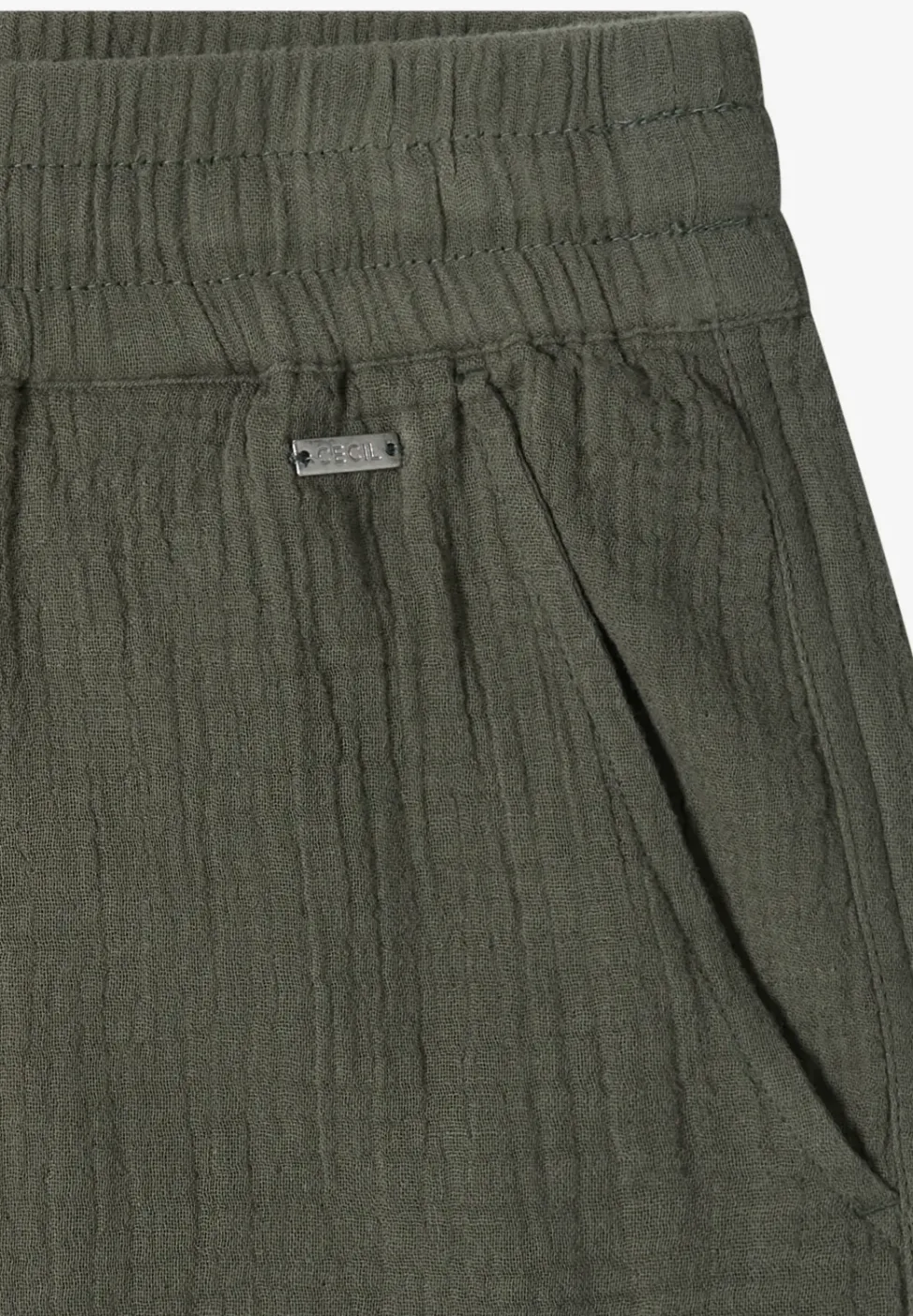 Straight Leg Shorts aus Musselinstoff