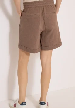 Straight Leg Shorts aus Musselinstoff