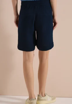 Straight Leg Shorts aus Musselinstoff