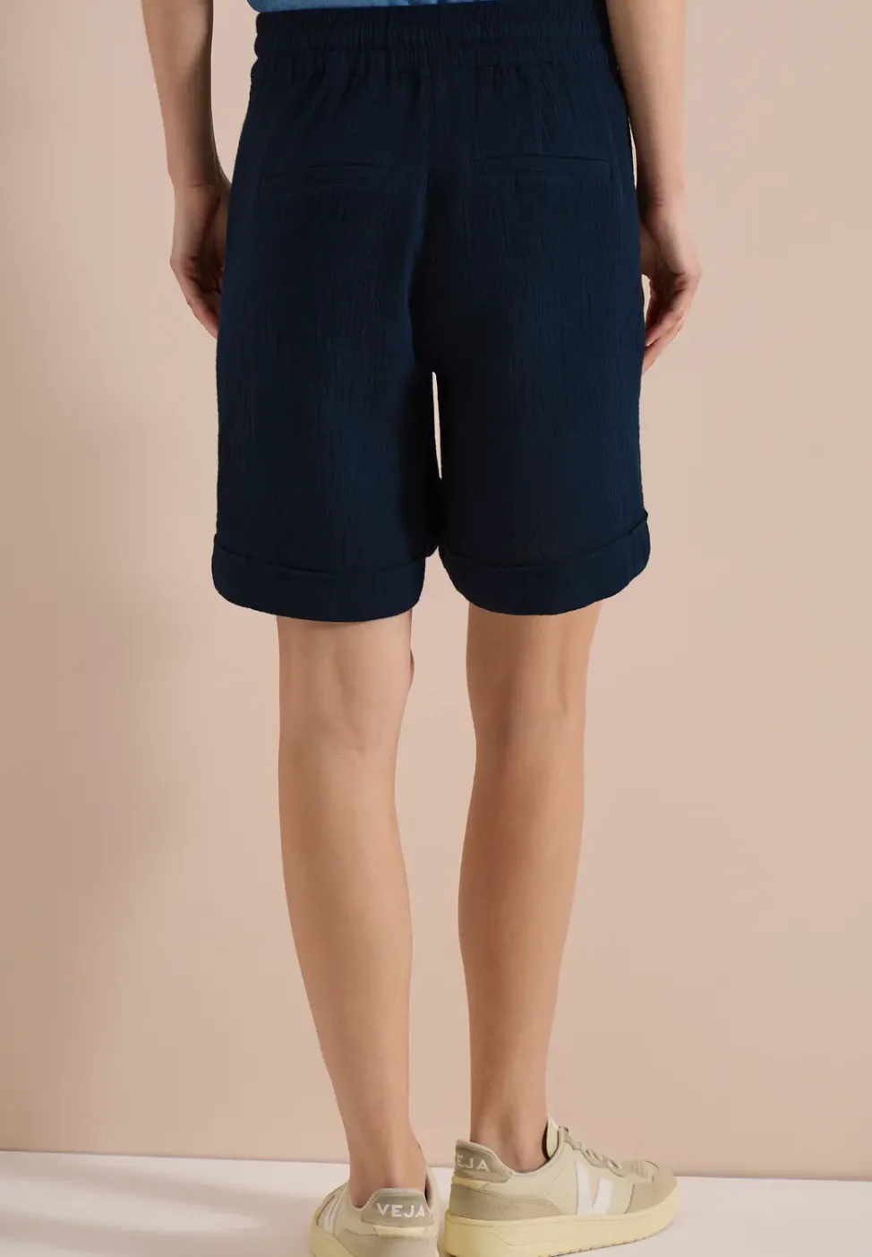 Straight Leg Shorts aus Musselinstoff