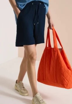 Straight Leg Shorts aus Musselinstoff