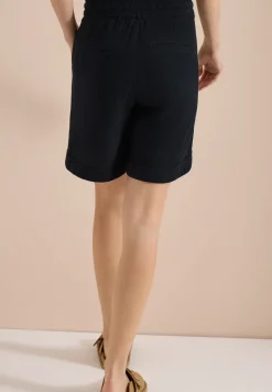 Straight Leg Shorts aus Musselinstoff