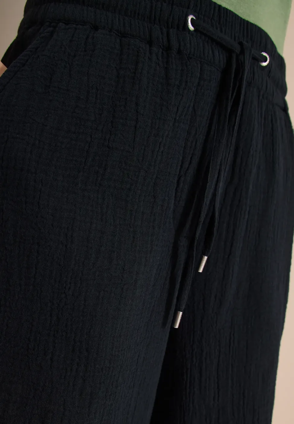 Straight Leg Shorts aus Musselinstoff
