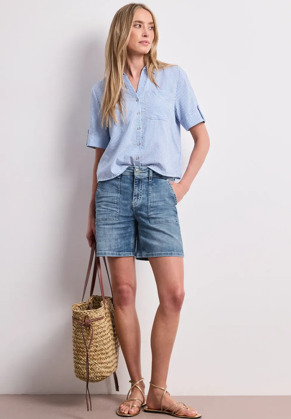Straight Leg Shorts im Casual Fit