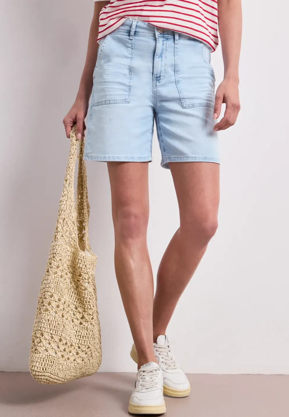 Straight Leg Shorts im Casual Fit