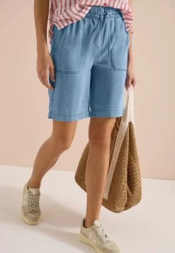 Straight Leg Shorts im Washed-Look