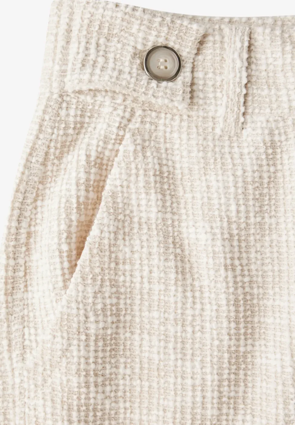 Straight Leg Bouclé Hose