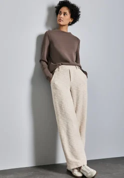 Straight Leg Bouclé Hose